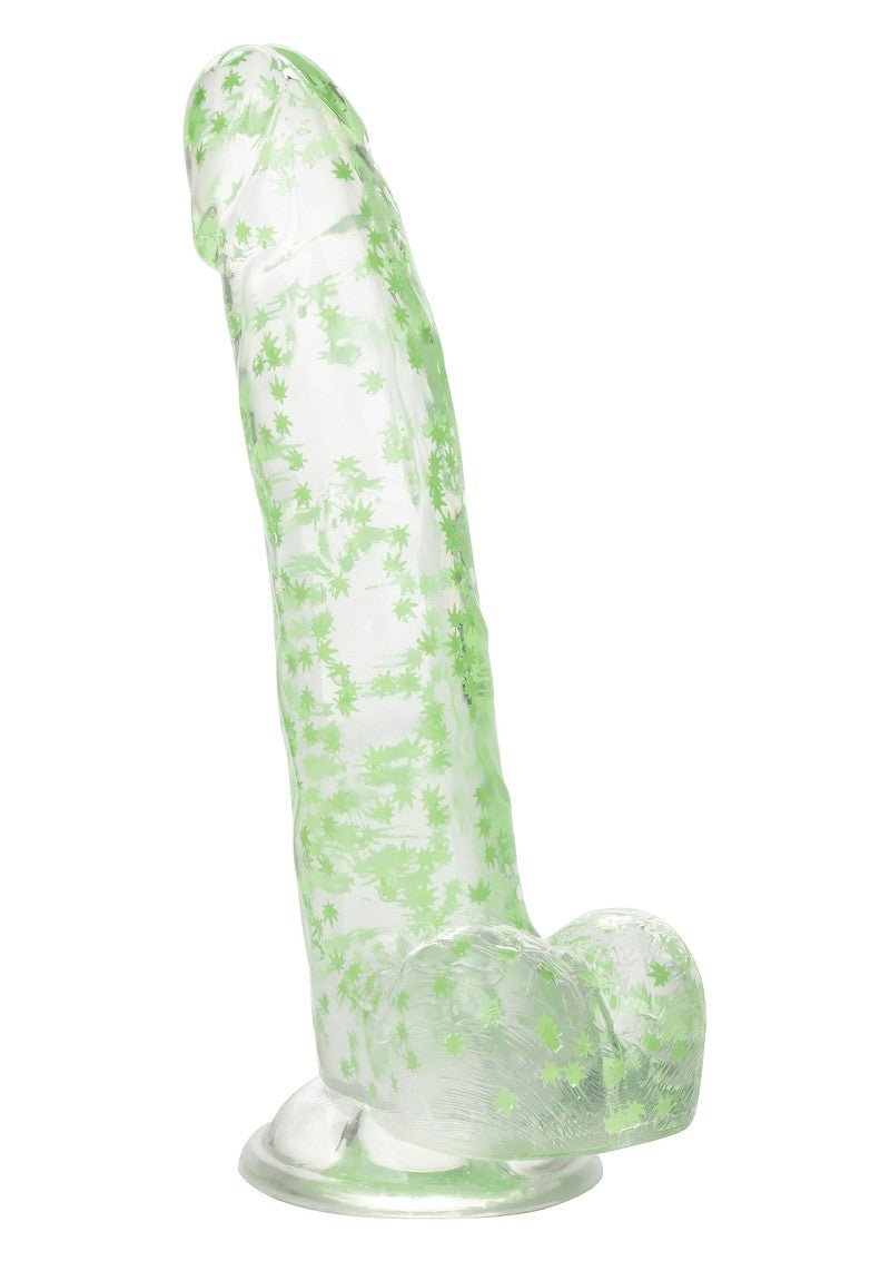 CalExotics Naughty Bits I Leaf Dick Glow-In-The-Dark Wietblad Dildo - Erolanya
