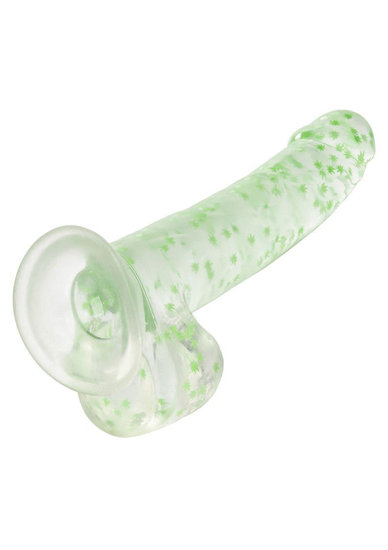 CalExotics Naughty Bits I Leaf Dick Glow-In-The-Dark Wietblad Dildo - Erolanya