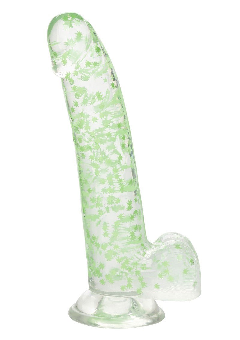 CalExotics Naughty Bits I Leaf Dick Glow-In-The-Dark Wietblad Dildo - Erolanya