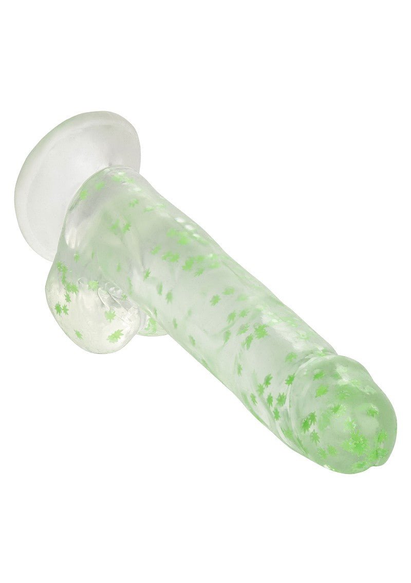 CalExotics Naughty Bits I Leaf Dick Glow-In-The-Dark Wietblad Dildo - Erolanya