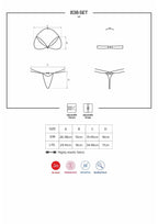 Obsessive 838 Bra & Thong L/XL Zwart - Erolanya