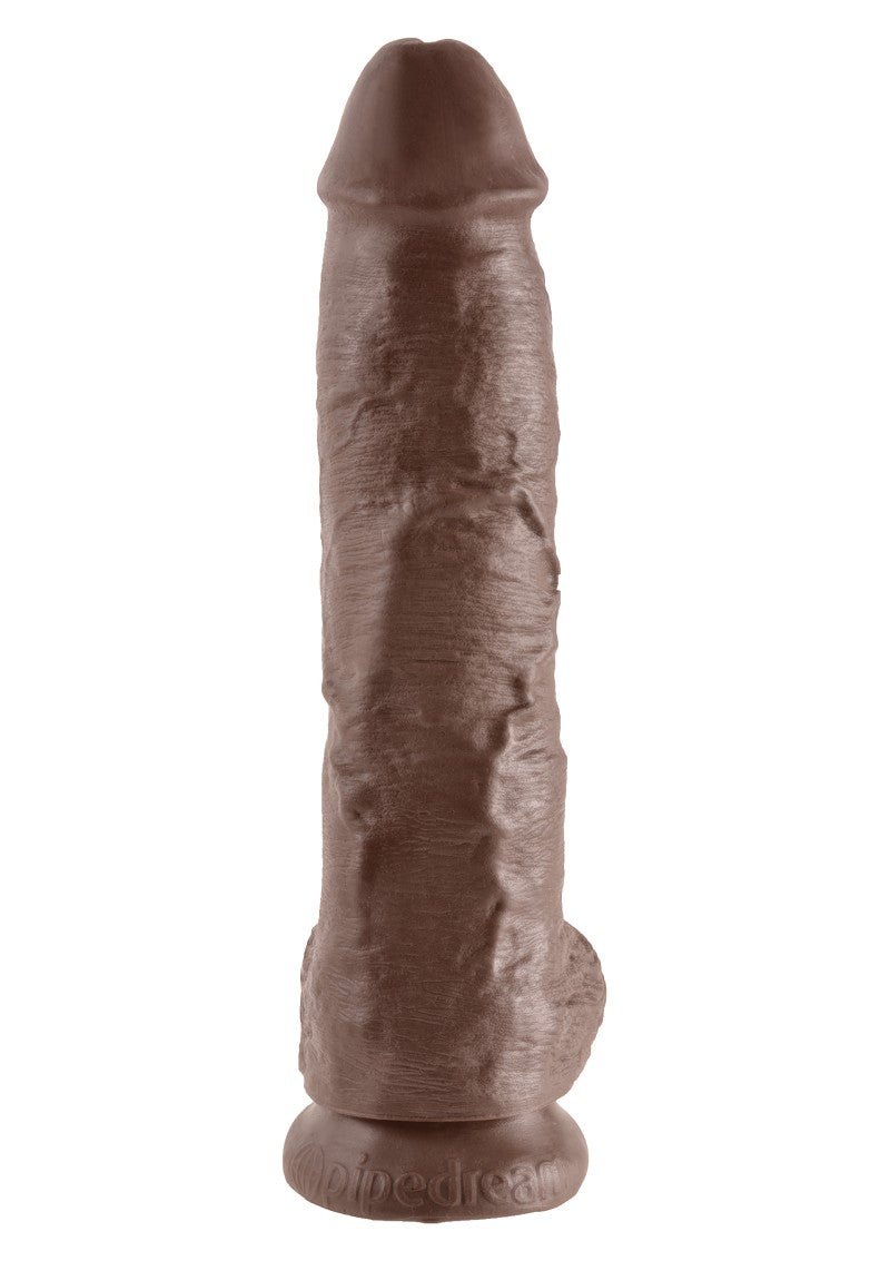 Pipedream King Cock - 10' Cock with Balls Brown - Erolanya