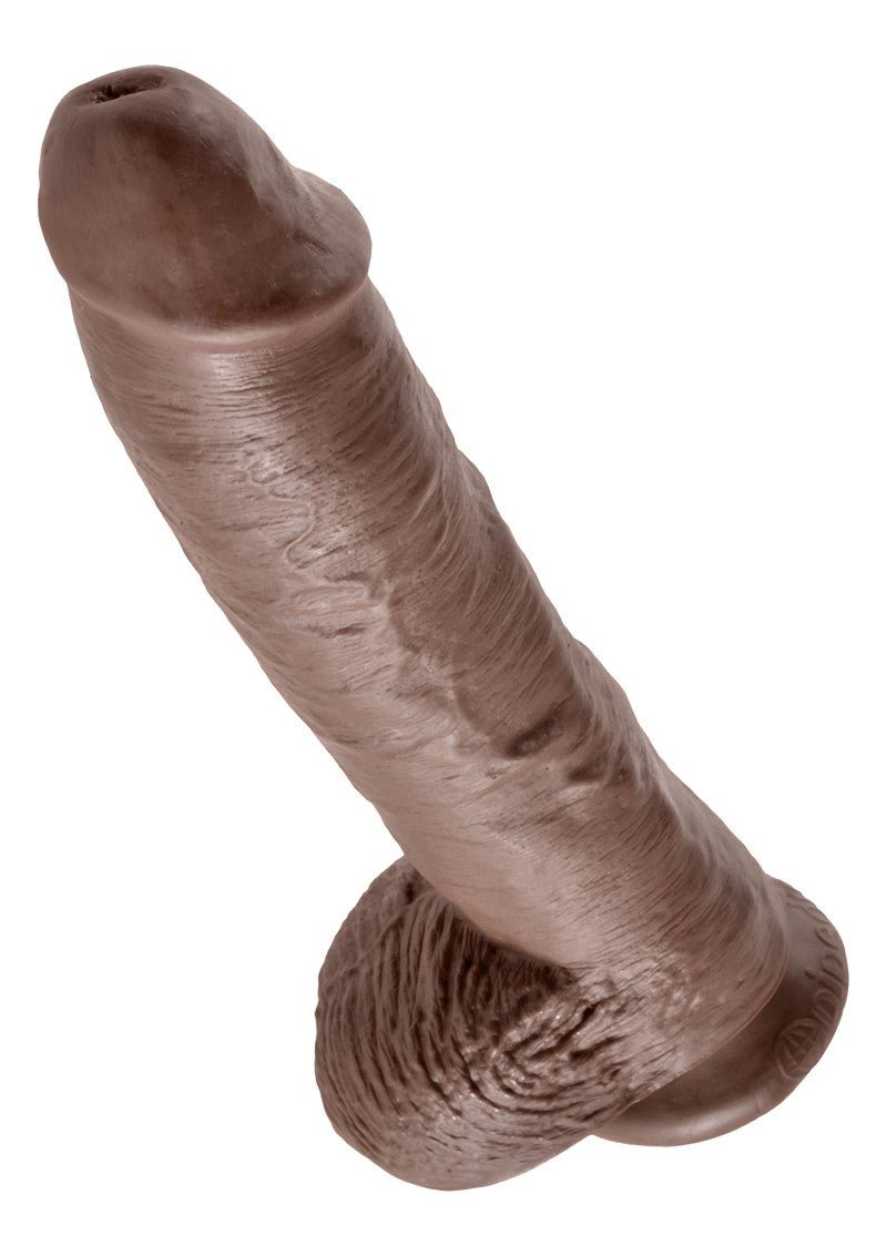 Pipedream King Cock - 10' Cock with Balls Brown - Erolanya